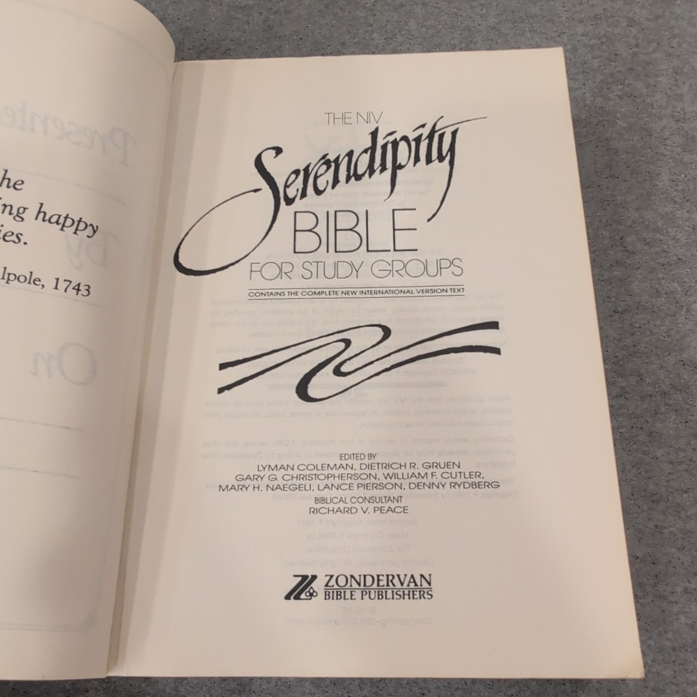 NIV Serendipity Bible for Study Groups Zondervan 1989 Second Edition Softcover - Picture 4 of 5